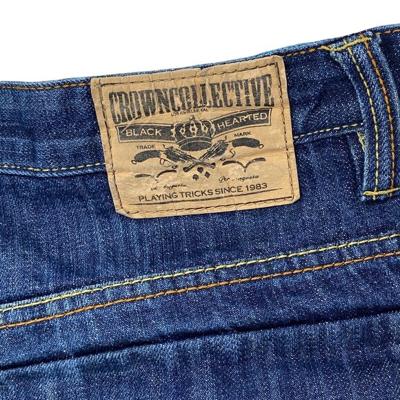 Crown Collective Jeans Mens 38x33 Blue Denim Pants Hip Hop Urban Street Flip - Picture 12 of 12